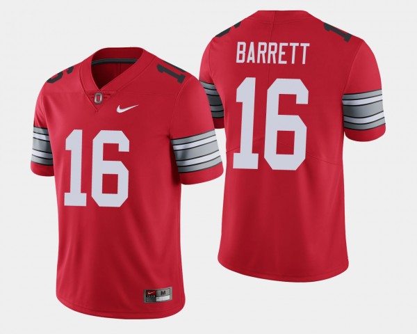 Ohio State Buckeyes J.T. Barrett Men's #16 Limited 2018 Spring Game Scarlet College Football Jersey 2404RHGU0